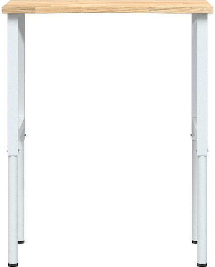 Vidaxl Banc de lucru 80x60x71.5-98 cm Lemn de stejar masiv Maro