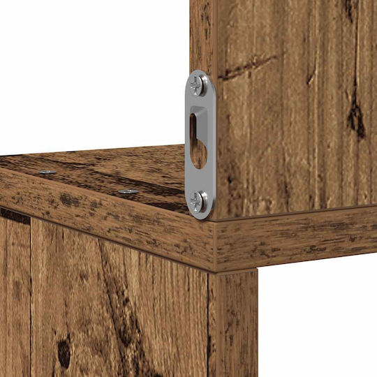 Eckiges Wandregal Braune 20x20x127,5cm