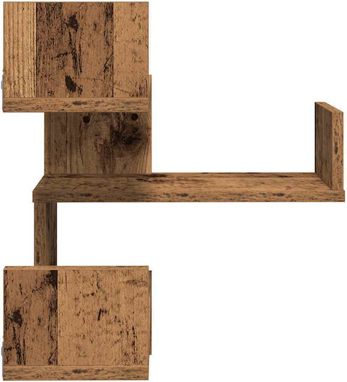 Eckiges Wandregal Braune 40x40x49,5cm