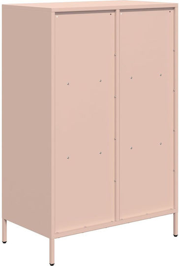 Bufet din Metal cu Sertare Roz 68x39x103.5cm