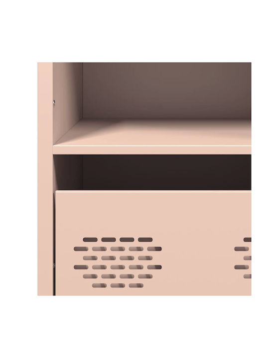 Bufet din Metal cu Sertare Roz 68x39x103.5cm