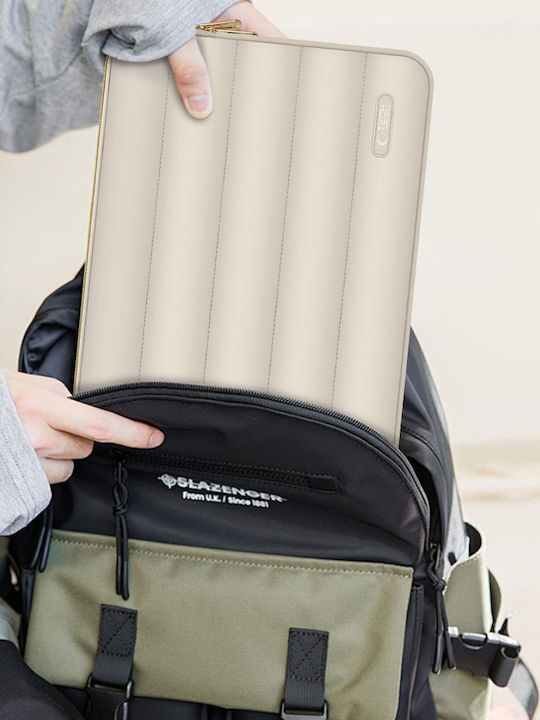 Tech-Protect Puffy Geantă Husă pentru laptop 14" în culoarea Bej