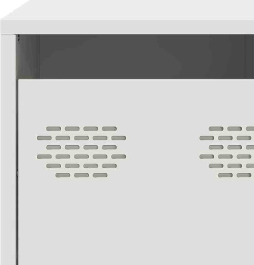 Έπιπλο Τηλεόρασης Μεταλλικό Λευκό Μ101.5xΠ39xΥ43.5cm