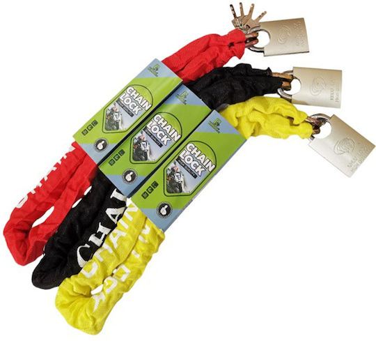1272-07 100cm Motorcycle Anti-Theft Chain in Yellow