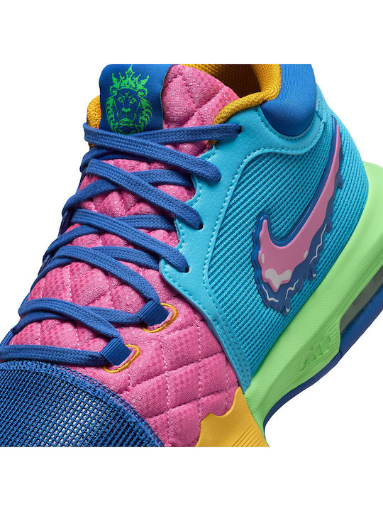 LeBron Witness 8 High Basketball Shoes Multicolour Baltic Blue Playful Pink