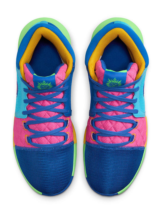 LeBron Witness 8 High Basketball Shoes Multicolour Baltic Blue Playful Pink