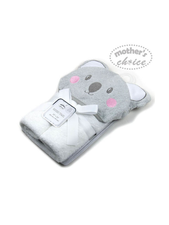 Mother's Choice Βρεφική Κάπα-Μπουρνούζι με Κουκούλα Gray 84x84εκ.
