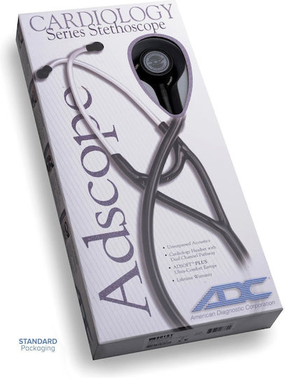 ADC Cardiology Double Head Stethoscope Black
