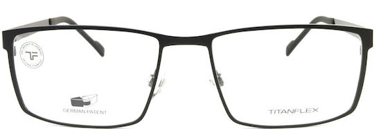 Titanflex Männer Metall Brillengestelle Schwarz 820944 10
