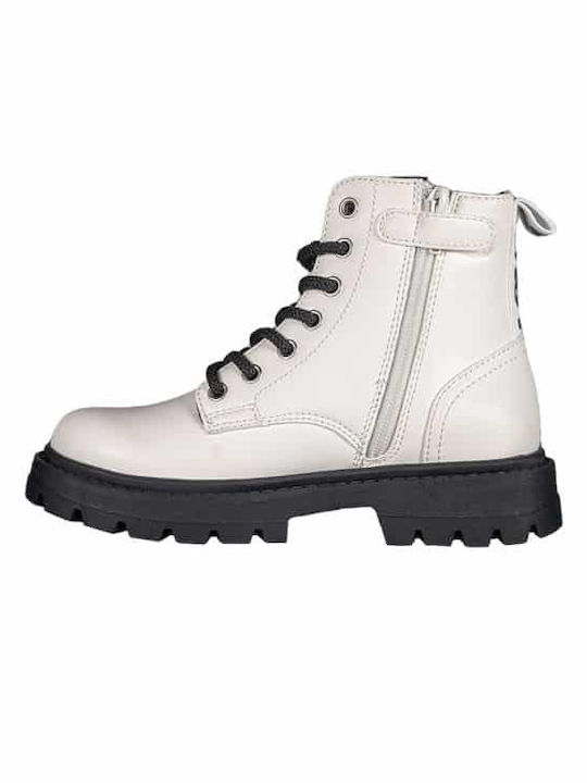 Pasadena Kinderstiefel mit Reißverschluss Weiß