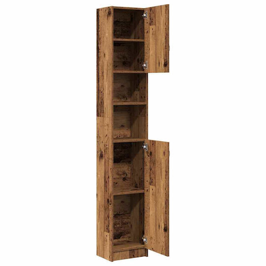 vidaXL Στήλη Μπάνιου Τοίχου Μ32xΒ25.5xΥ190cm Καφέ