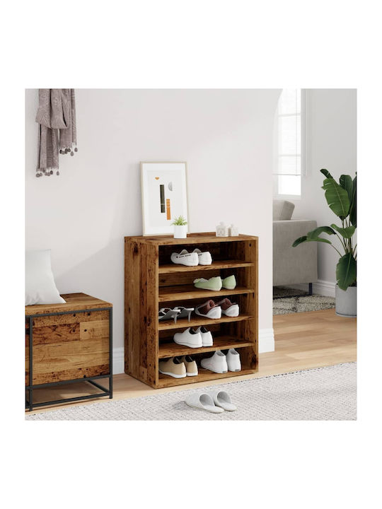 Wooden Shoe Organizer Brown 60x35x70cm