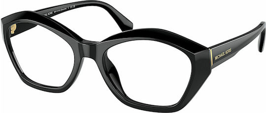 Michael Kors Seaside Femei Plastic Rame Ochelari Fluture Negru MK4116U 3005