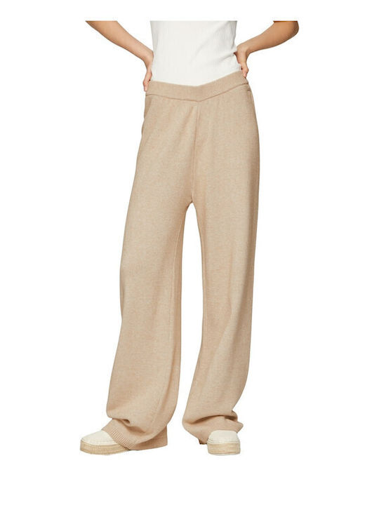 Women's Fabric Trousers Beige