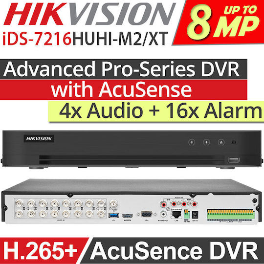 Hikvision Înregistrare video DVR cu rezoluție 4K iDS-7216HUHI-M2/X/4A