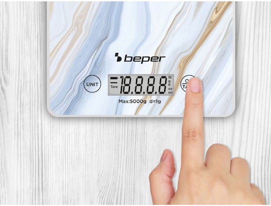 Beper Digital Cântar de Bucătărie 1gr/5kg Bej
