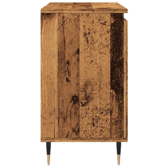 vidaXL Countertop without Sink L58xW33xH60cm Old Wood