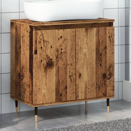 vidaXL Countertop without Sink L58xW33xH60cm Old Wood