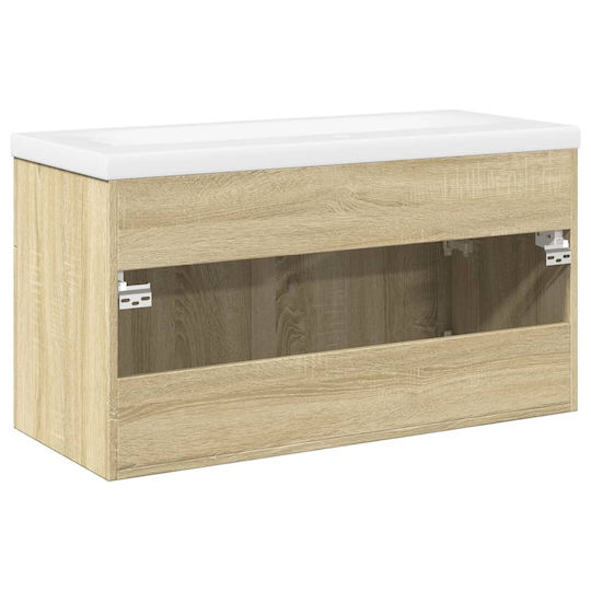 vidaXL Countertop with Sink L46xW38.5xH46cm Sonoma Oak