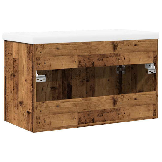 vidaXL Blat cu Lavoar & Oglindă Old Wood
