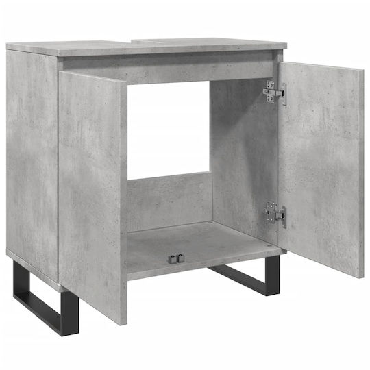 vidaXL Countertop without Sink L58xW33xH60cm Gray Concrete