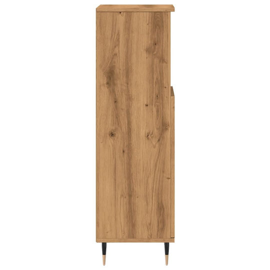 vidaXL Cabinet de baie L30xA30xÎ100cm Stejar
