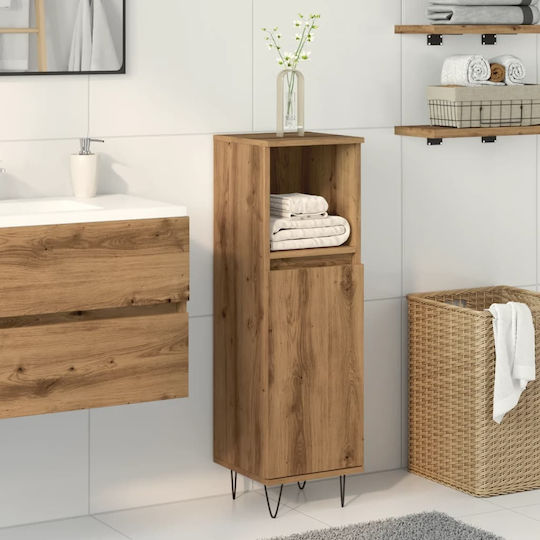 vidaXL Bathroom Cabinet L30xW30xH100cm Oak