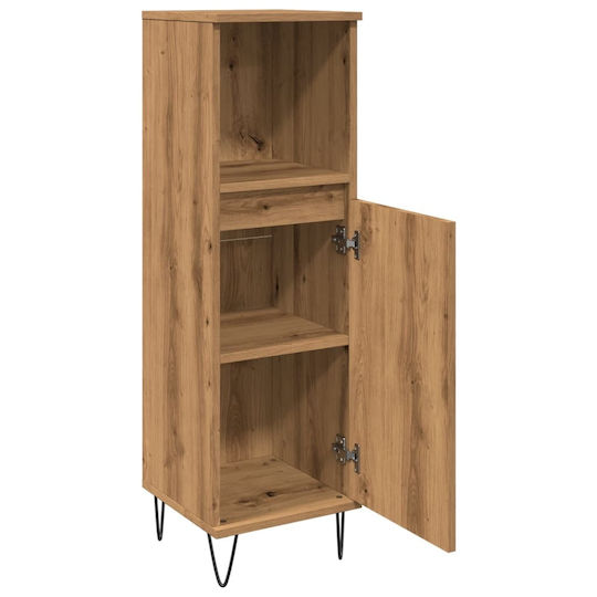vidaXL Bathroom Cabinet L30xW30xH100cm Oak