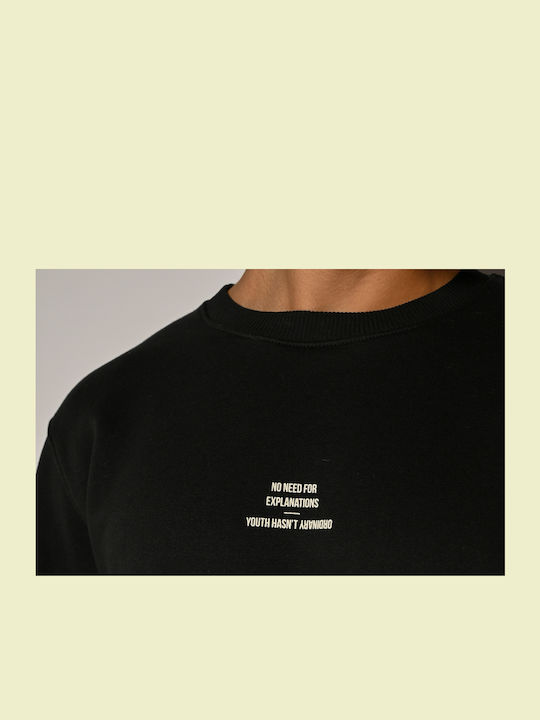 Sweatshirt with Hood Black