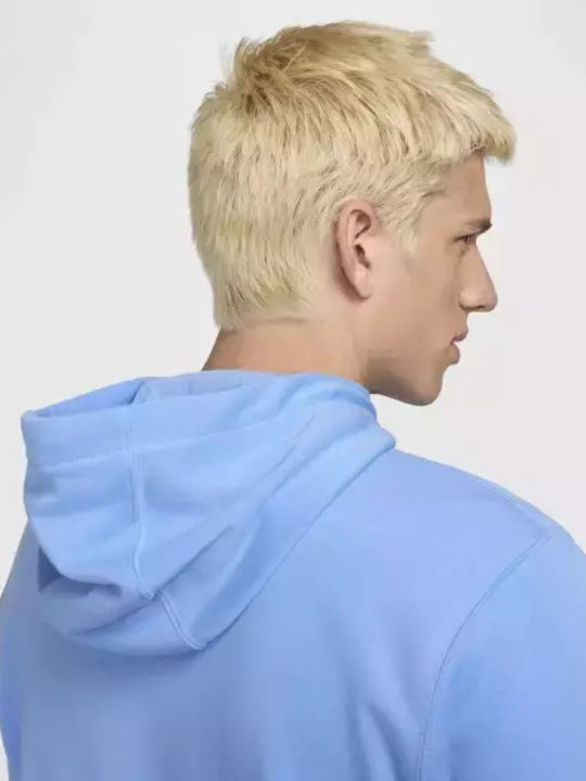 French Terry Sweatshirt with Hood Blue