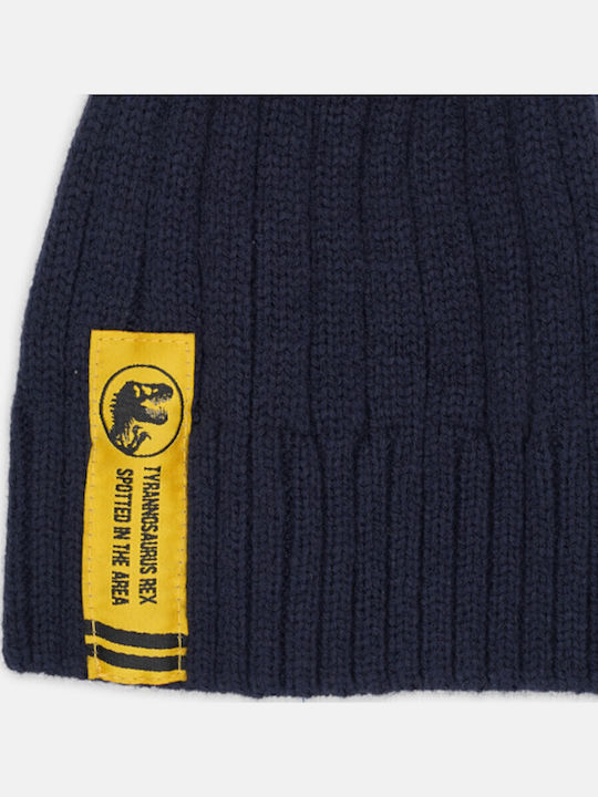 Jurassic World Kids Beanie Knitted Navy Blue