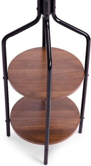 Modernhome Καλόγερος Μεταλλικός Μαύρος 180cm