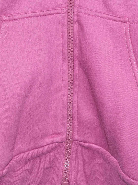Long Women's Sweatshirt Jacket Hooded Red