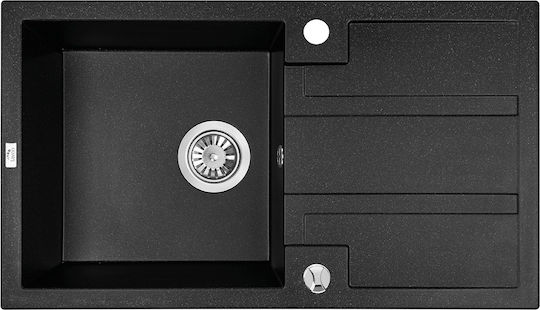 Laveo Drop-In Chiuvetă din Granit Sintetic L76xW76cm Gri