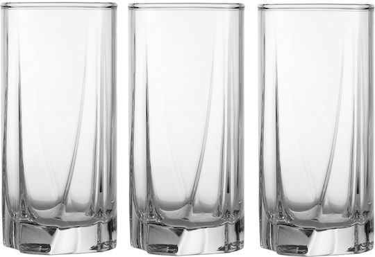 Uniglass Shine Σετ Ποτήρια Νερού από Γυαλί 360ml 3τμχ