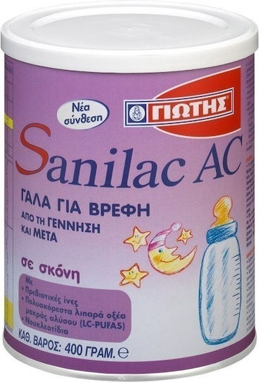 Giotis Milk Powder Sanilac AC for 0m++ Months 400gr