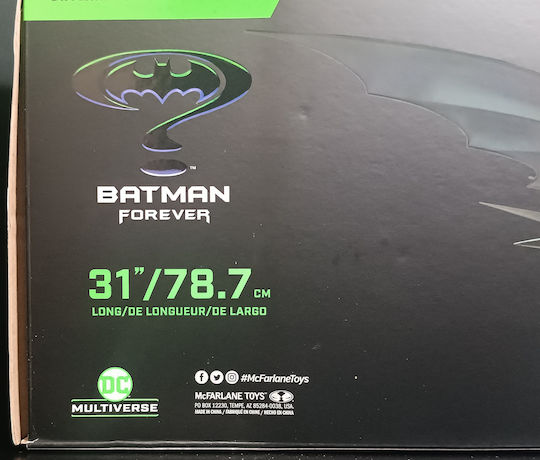 Dc Multiverse Gold Label Batmobile Glow In Dark Batman Forever Φιγούρα Δράσης 79cm