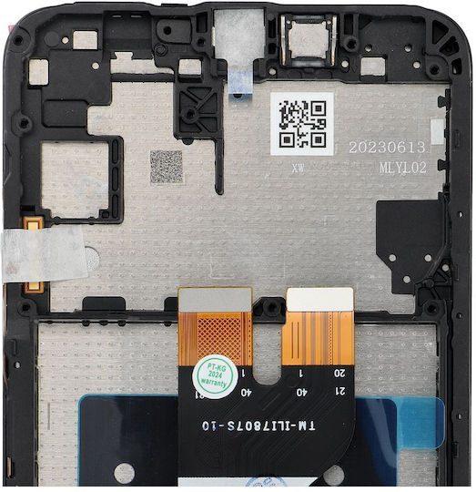 Οθόνη mit Touch-Mechanismus und Rahmen für Samsung A05s (Schwarz)