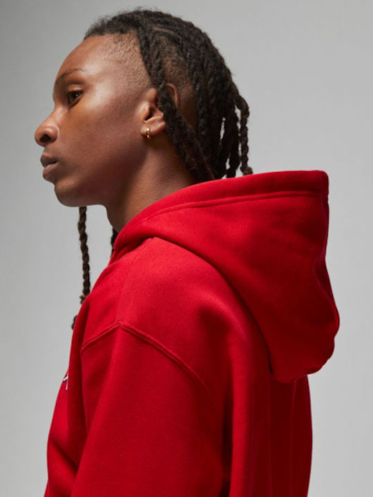 Essentials Cardigan with Red Hood