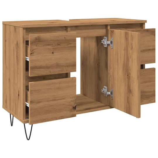 vidaXL Countertop without Sink L80xW33xH60cm Oaks
