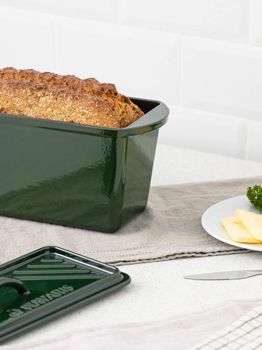 Navaris Ψωμιέρα με Καπάκι Μεταλλική Πράσινη 34x13x13cm Navaris Ψωμιέρα με Καπάκι Μεταλλική Πράσινη 34x13x13cm