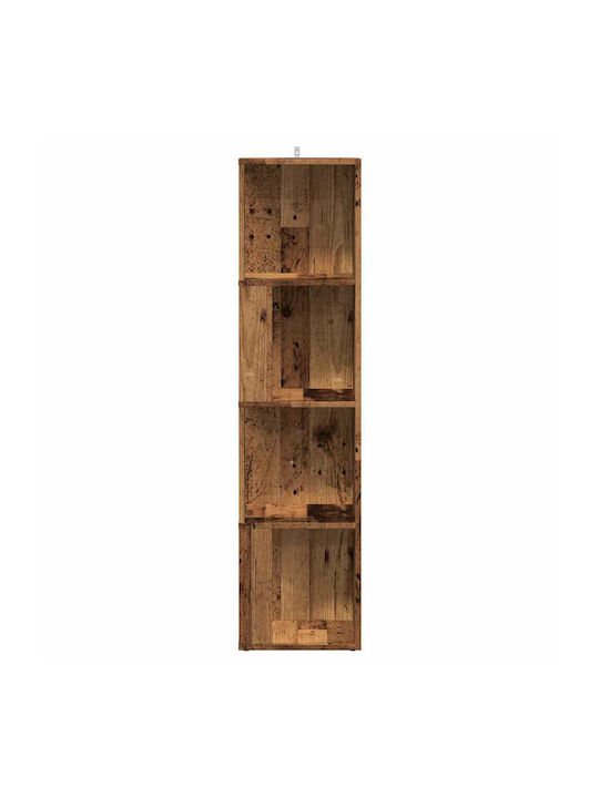 Corner Shelf Wall Coffee 33x33x132cm