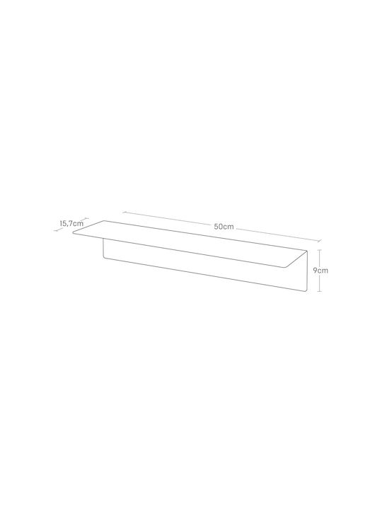 White Wall Shelf 50x15.7x9cm