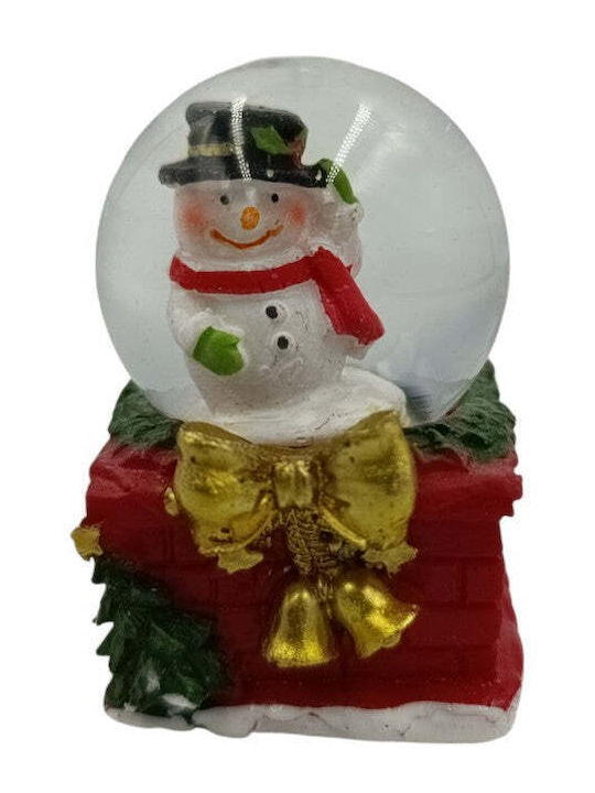 Decorative Christmas Snowball with Santa Claus 4.5x7cm