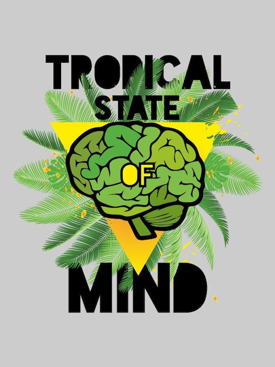 Tropical state of mind w t-shirt - PINK