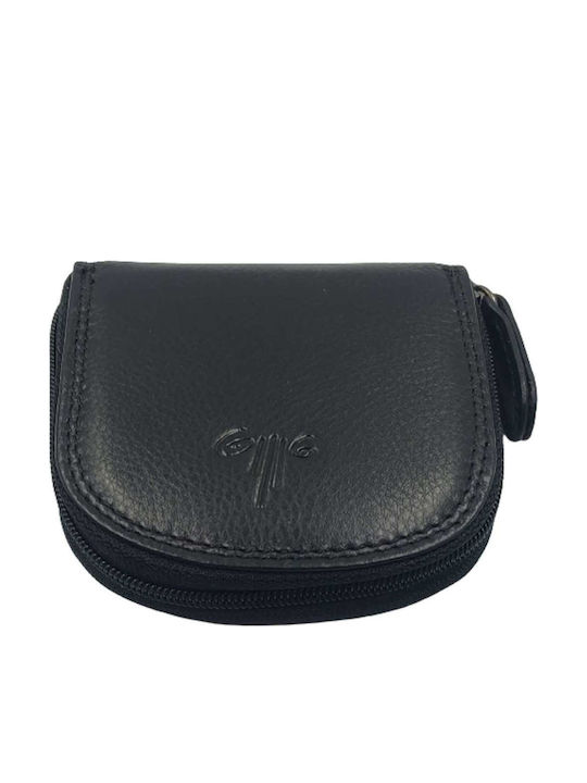 Leather Men's Wallet Coins Black