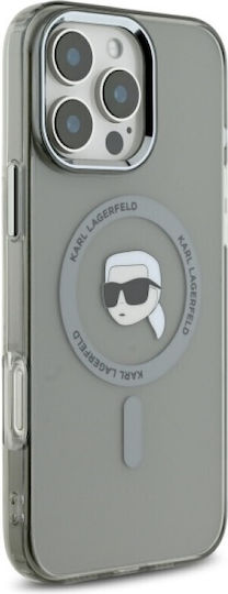 Karl Lagerfeld Case Iphone 16 Pro Max 6 9" Klhmp16xhlskik Black Hard Iml Metal Karl Head Magsafe 3666339318192