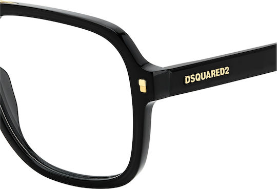 Dsquared2 Plastic Eyeglass Frame Black D2 0145 807