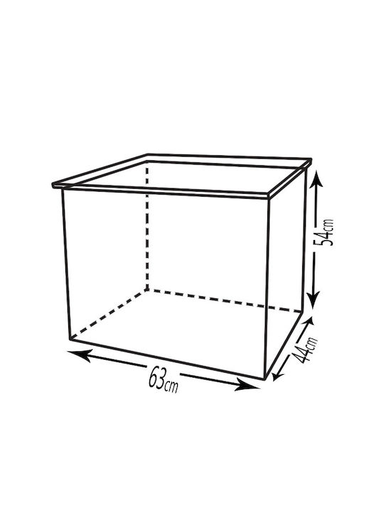 GTMED Μεταλλικό Κουτί Αποθήκευσης Ξύλων 63x54x44cm Χρυσό