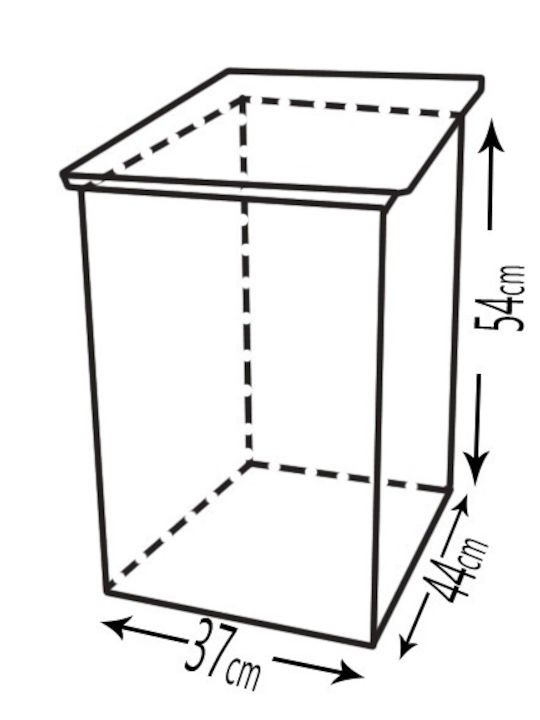 GTMED Μεταλλικό Κουτί Αποθήκευσης Ξύλων 37x54x44cm Μπρούτζινο